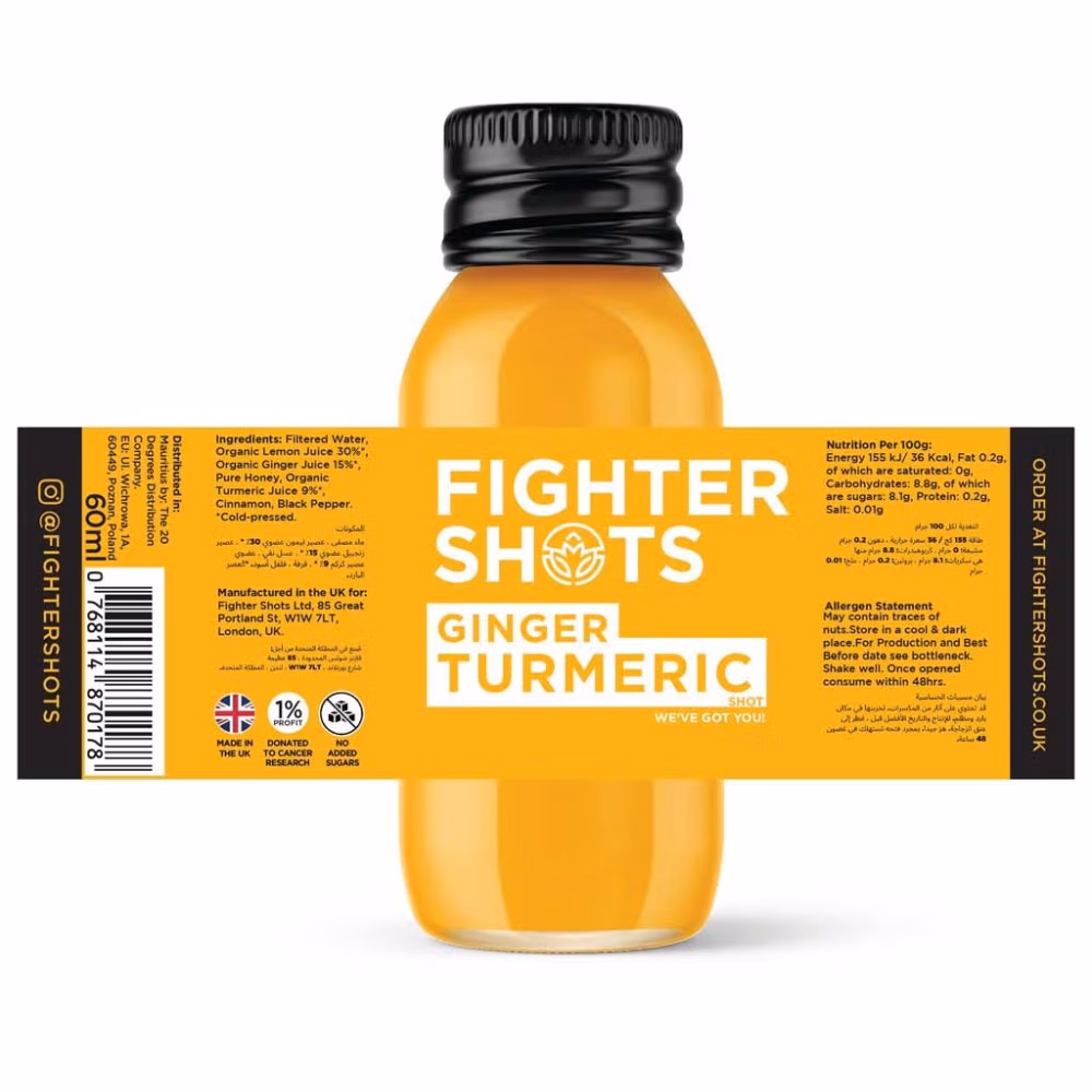 Fighter Shots Ginger Turmeric Shot 60ml 2