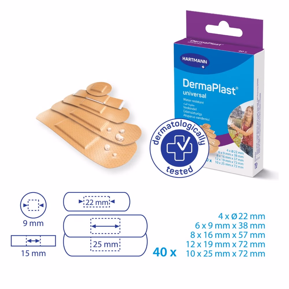 DermaPlast Universal Mixed Size Plasters 40s 2