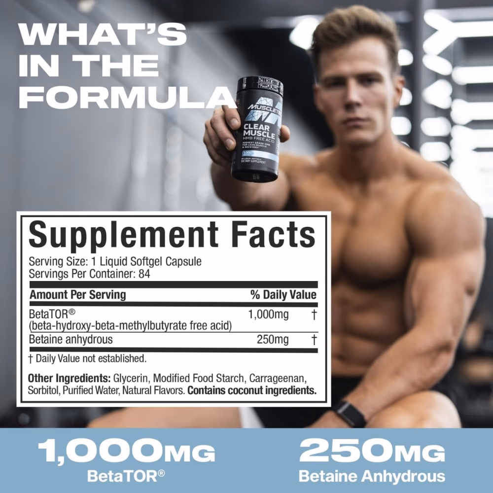 MuscleTech Clear Muscle Liquid HMP Softgels 84s 5