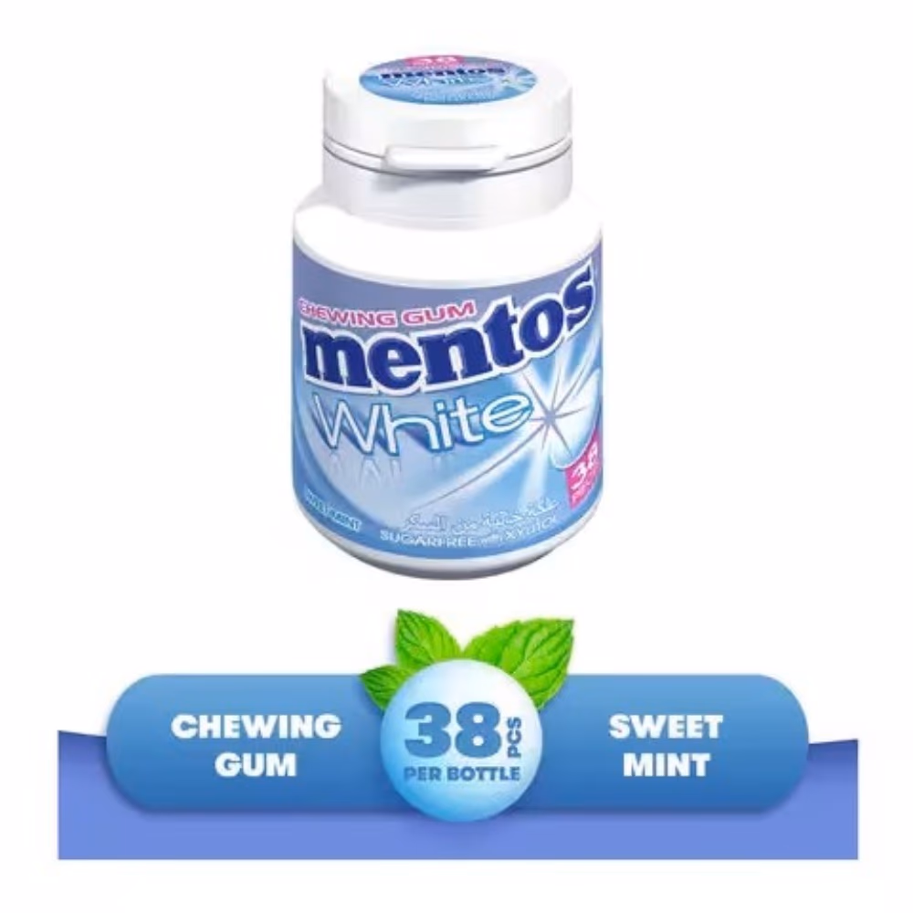 Mentos White Sweet Mint Chewing Gum 38s 2