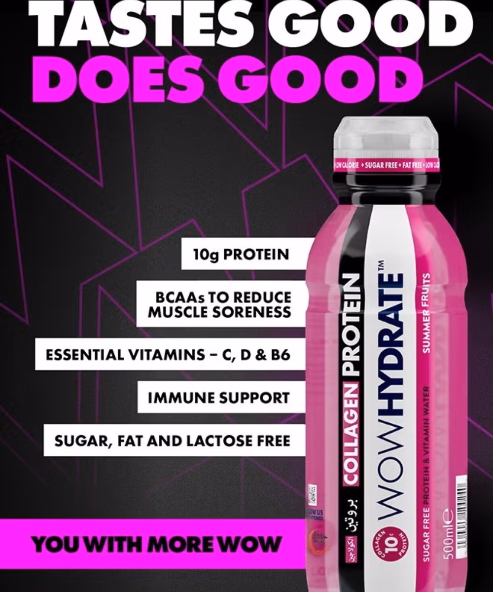 WOW Hydrate Collagen Protein Summer Fruits 500ml 4