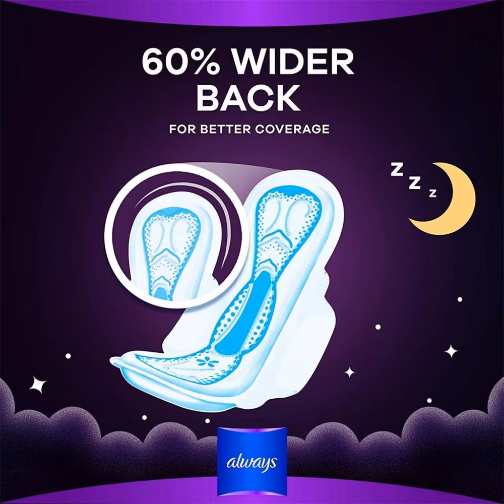Always Night Dreamz Maxi Thick (Black Violet) - 24 pads 5