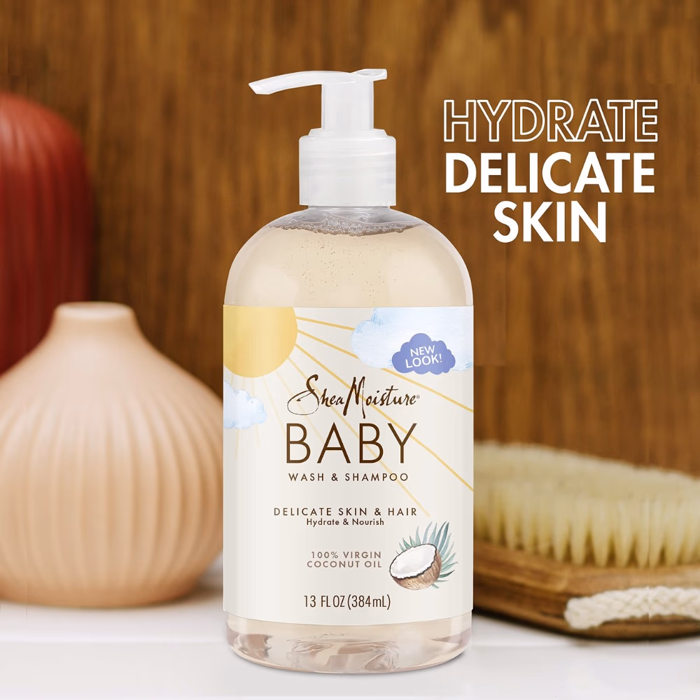 Shea Moisture Baby Virgin Coconut Oil Wash and Shampoo 384ml 2