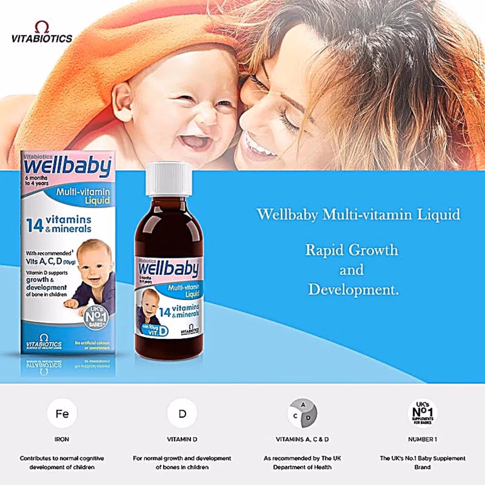 Vitabiotics Wellbaby Multi-Vitamin Liquid 150ml 4