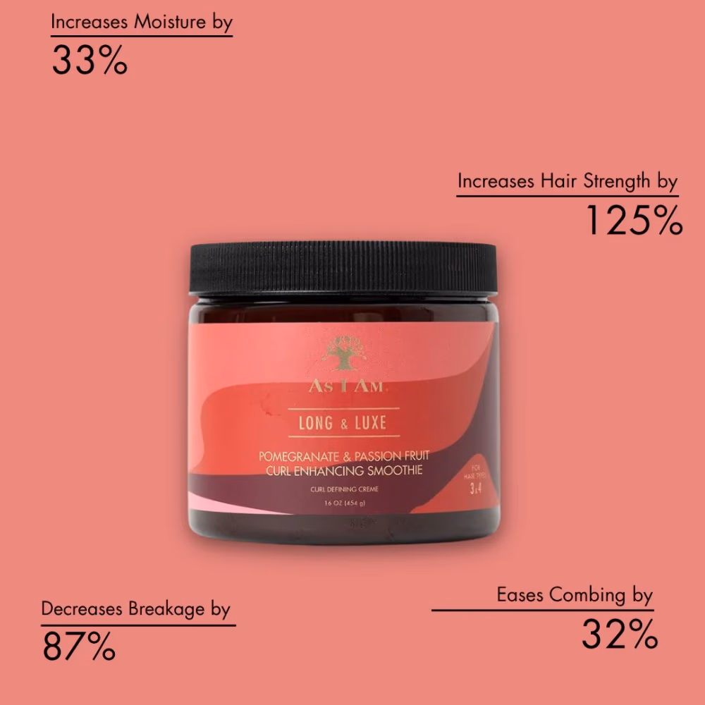 As I Am Long and Luxe Pomegranate & Passion Fruit Curl Enhancing Smoothie 454gm 2