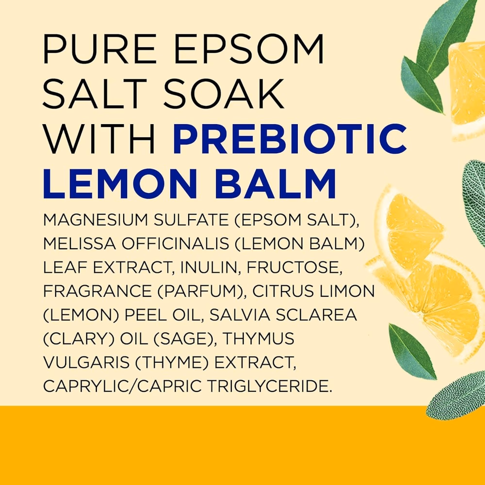 Dr. Teal's Epsom Salt Soak Prebiotic Lemon Balm 1.36KG 4