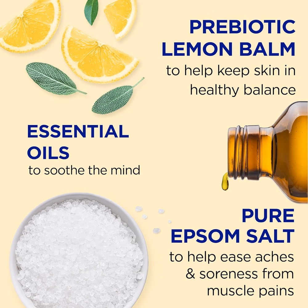 Dr. Teal's Epsom Salt Soak Prebiotic Lemon Balm 1.36KG 3