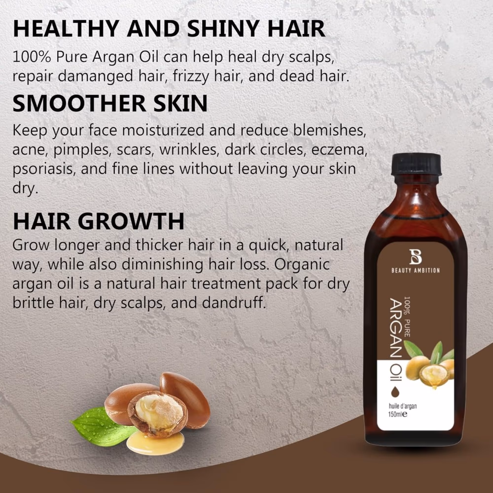 Beauty Ambition 100% Pure Argan Oil 150ml 2