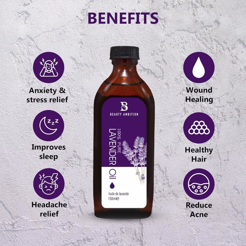 Beauty Ambition 100% Pure Lavender Oil 150ml 3