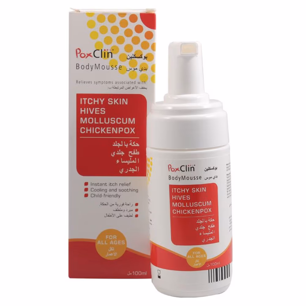 Poxclin Itchy Skin Hives Body Mousse 100ml 2