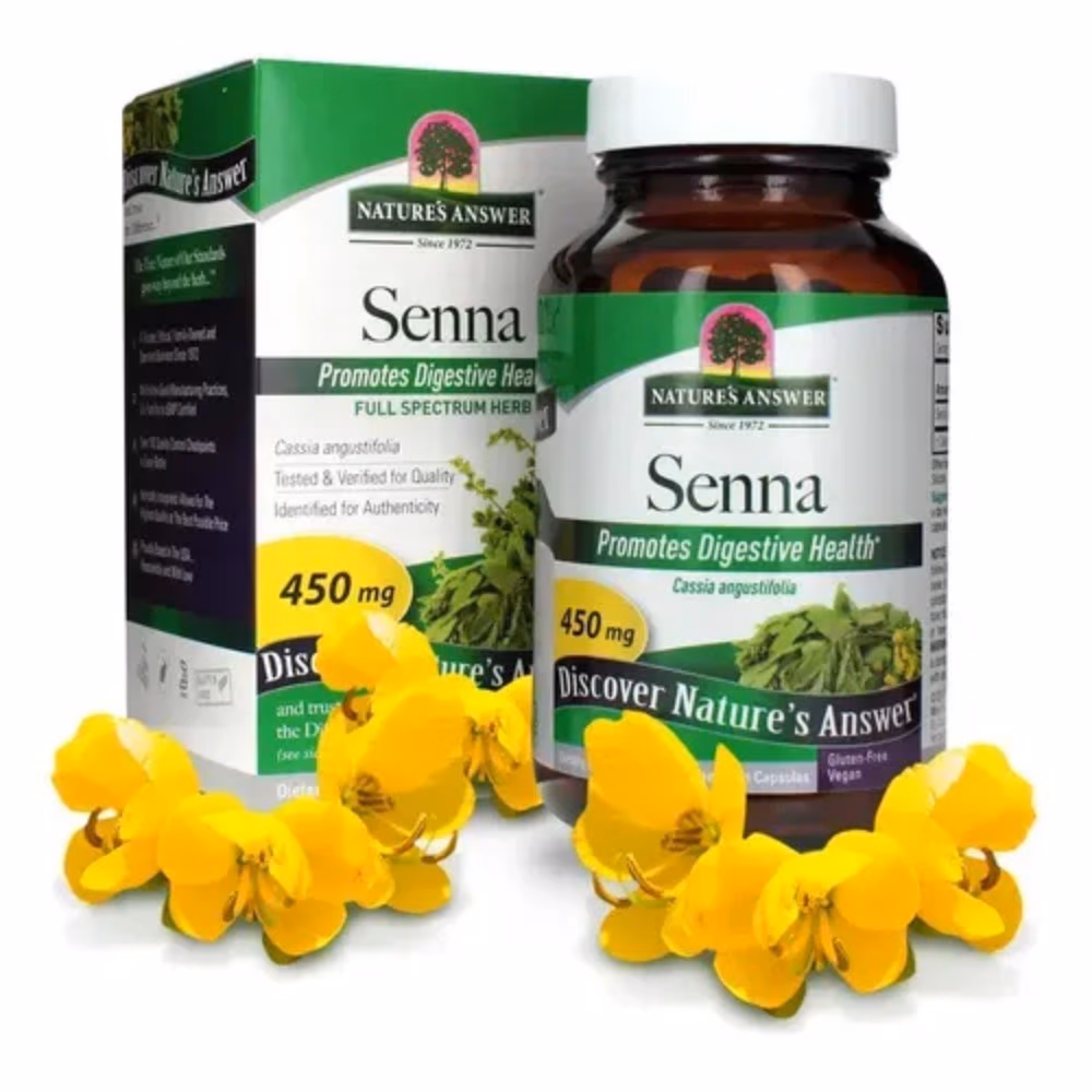 Natures Answer Senna Leaves 450mg-90 Capsules 4