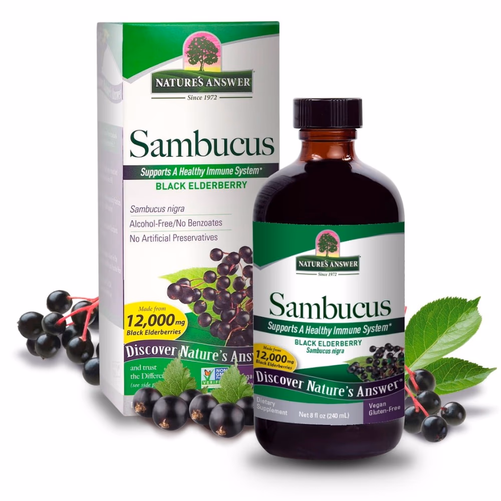 Natures Answer Sambucus Immune Black Elderberry Liquid-240 ml 2