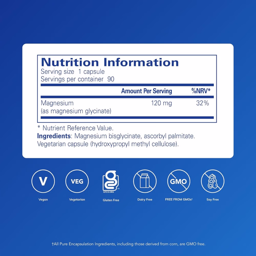 Pure Encapsulations Magnesium Glycinate 90 Capsules 4