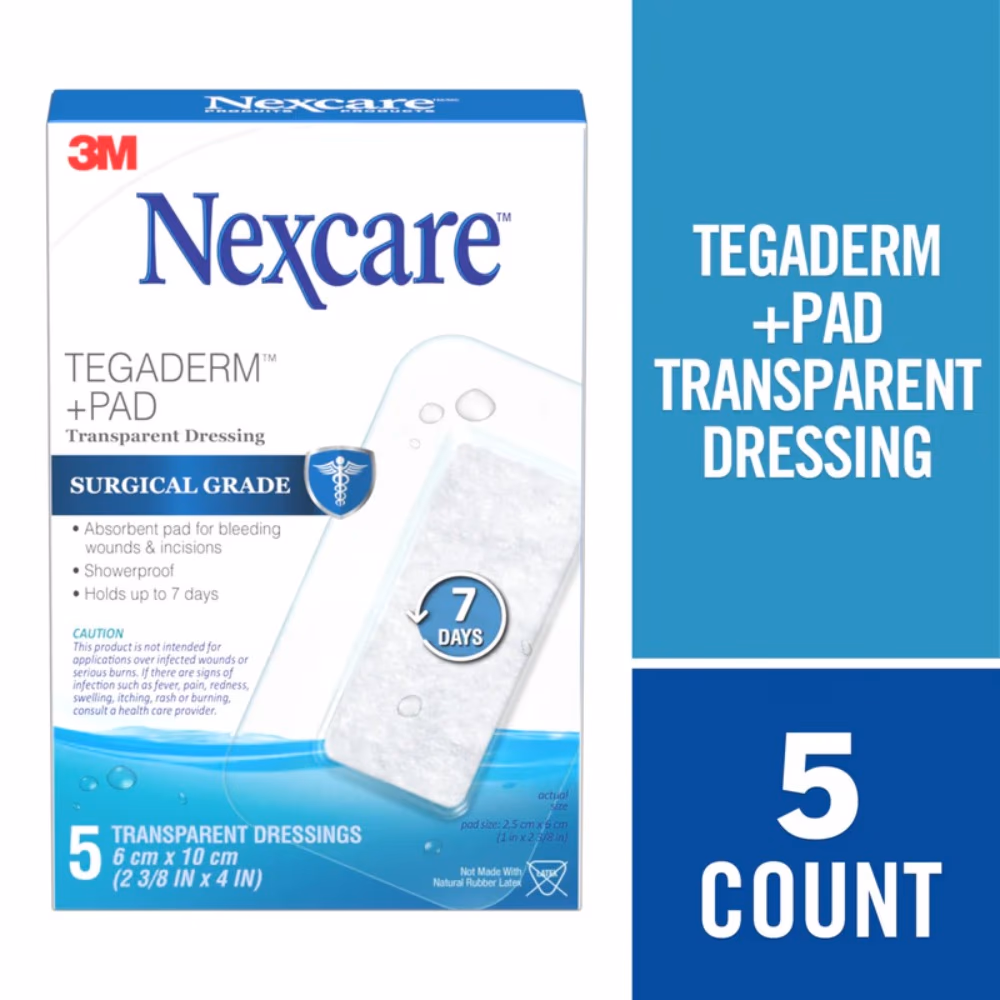 Nexcare Tegaderm + Pad Transparent Dressing 6x10cm 5s 2