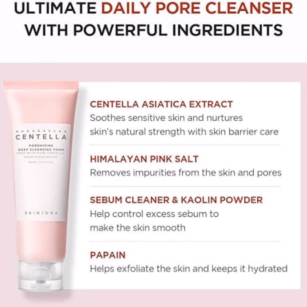 SKIN1004 Madagascar Centella Pore minimizing Deep Cleansing Foam 125ml 4