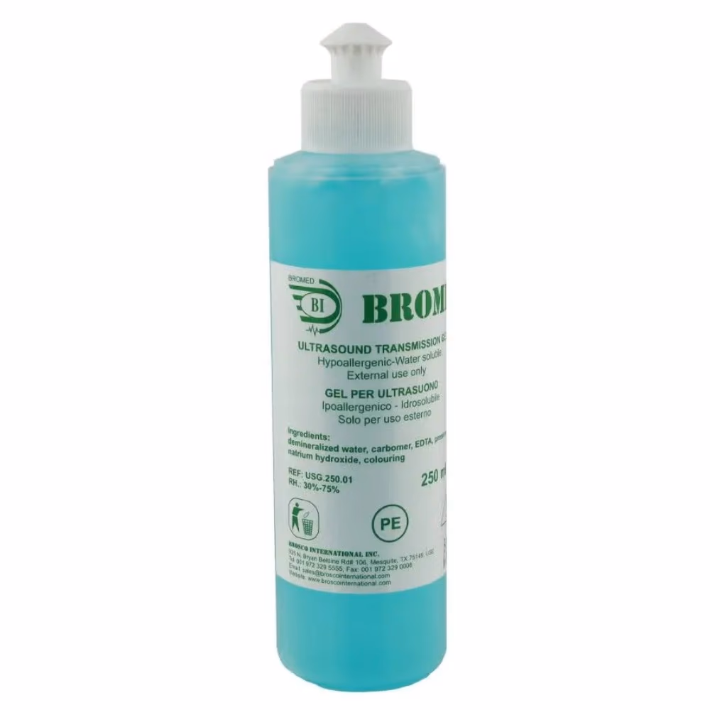 Bromed Ultrasound Transmission Gel Blue 250ml 2
