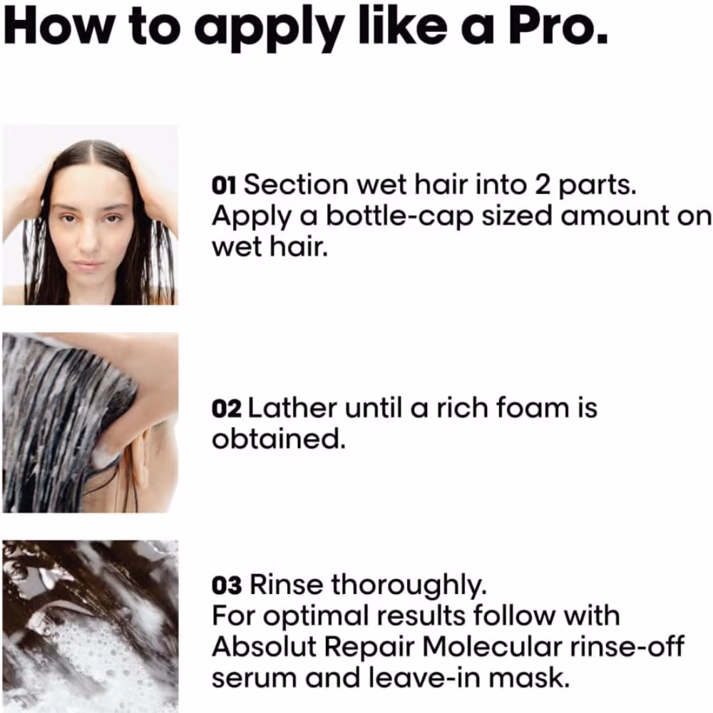 L'Oréal Absolut Repair Molecular Shampoo 300ml 3