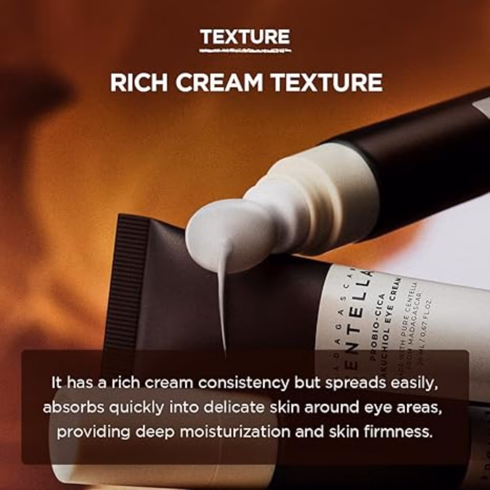 SKIN1004 Probio-CICA Bakuchiol Eye Cream 20ml - Gentle eye cream with bakuchiol and probio-cica to brighten, firm, and calm delicate skin. 4