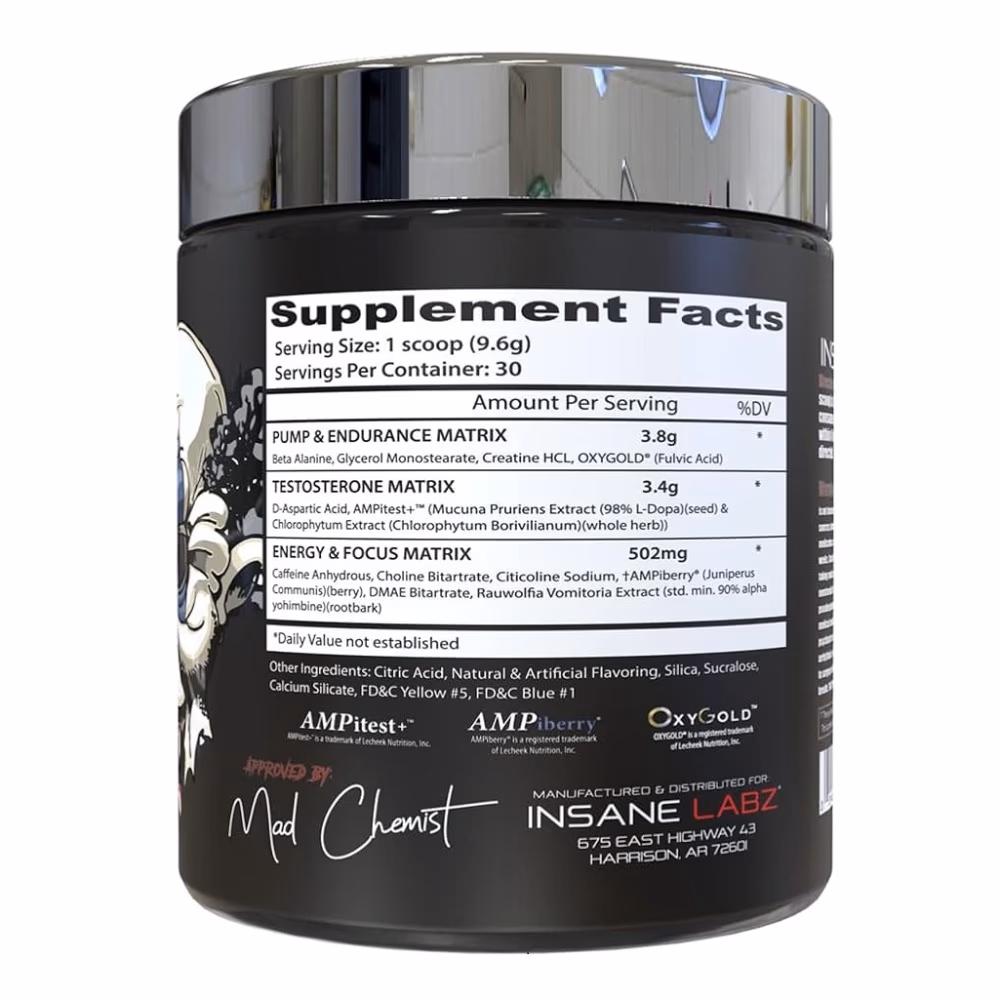 Insane Labz Psychotic Test Lemon Lime 30 Servings 2