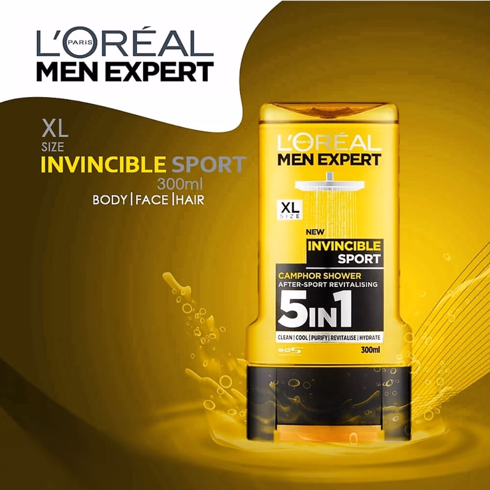 LOreal Men Expert Invincible Sport Shower Gel 300ml 4