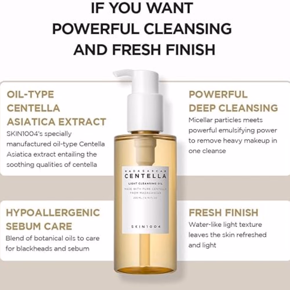 SKIN1OO4 Centella Light Cleansing Oil 200ml 4