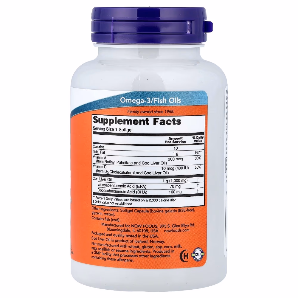 NOW Foods Cod Liver Oil 90S 2