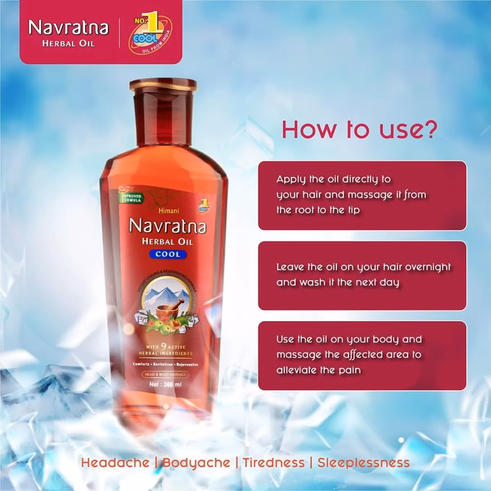 Navratna Cool Herbal Oil 200ml 4