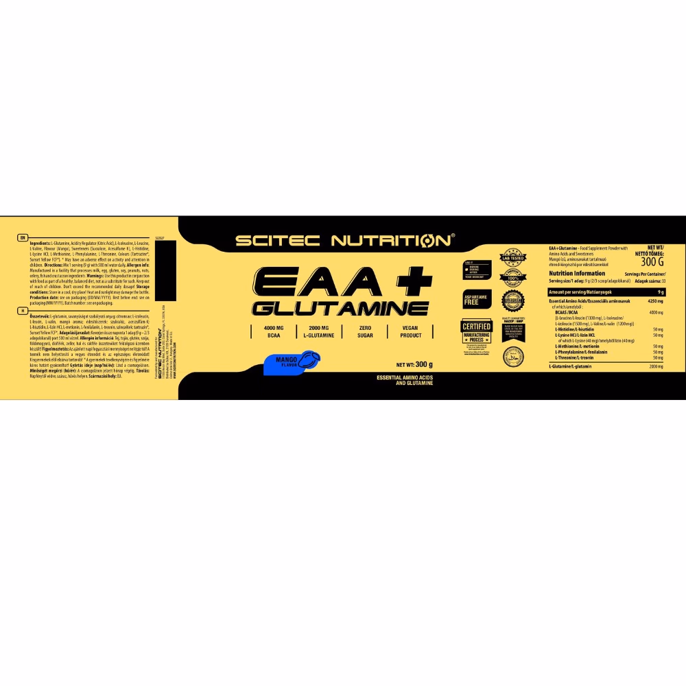 Scitec Nutrition EAA Plus Glutamine Mango 300g 3