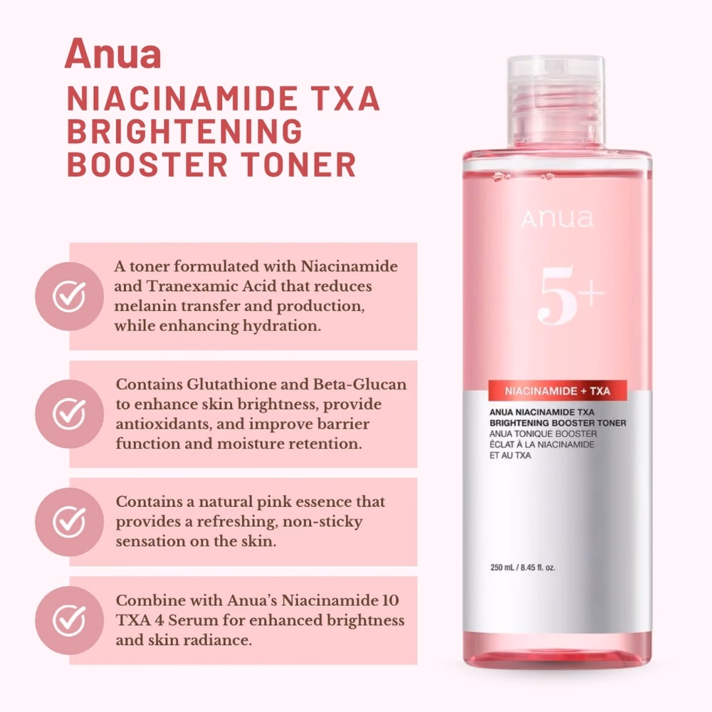 Anua Niacinamide TXA Brightening Booster Toner 250ml 5