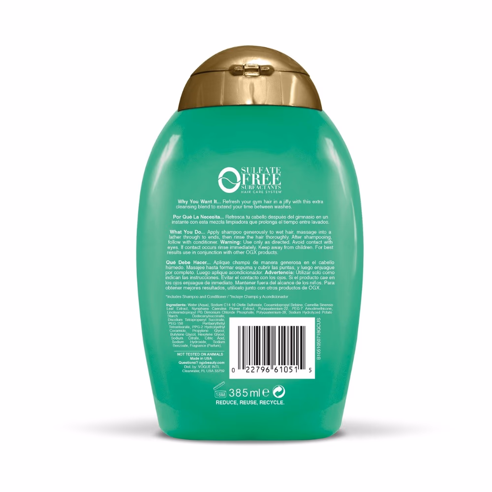 OGX Green Tea Fitness Shampoo 385ml 2