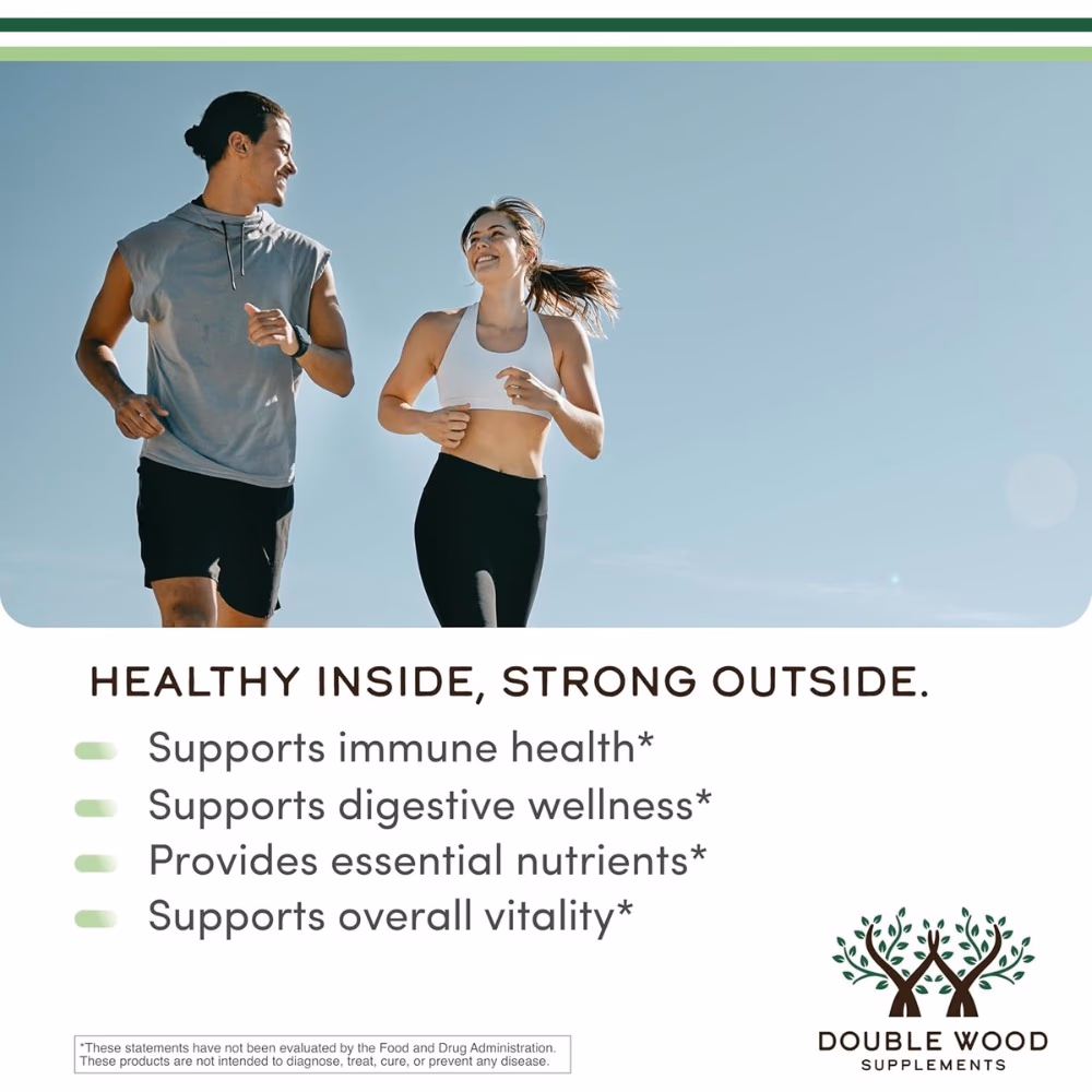 Double Wood Irish Sea Moss Capsules 1200mg 180 Capsules 3