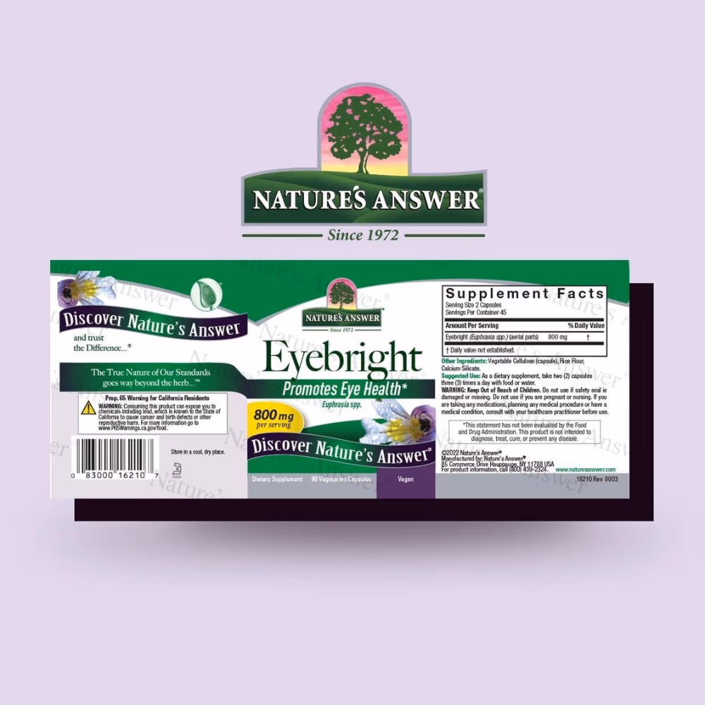 Natures Answer Eyebright 800mg-90 Capsules 3
