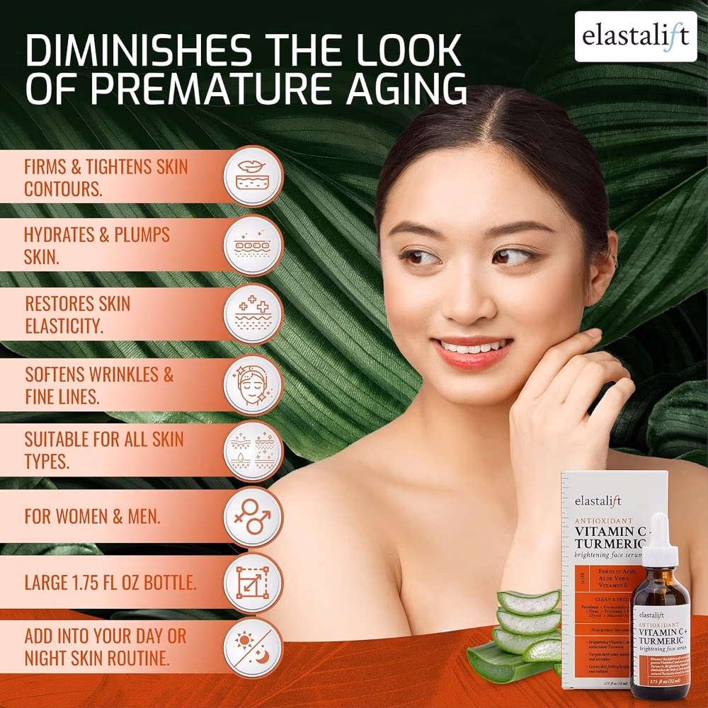 Elastalift Vitamin C Turmeric Brightening Serum 52ml 5