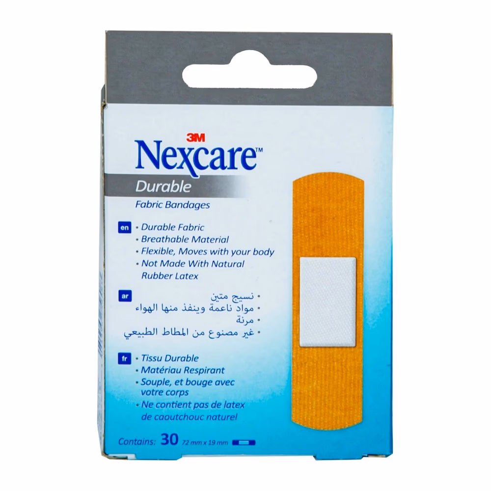 Nexcare Durable Fabric Bandages One Size 30s 2