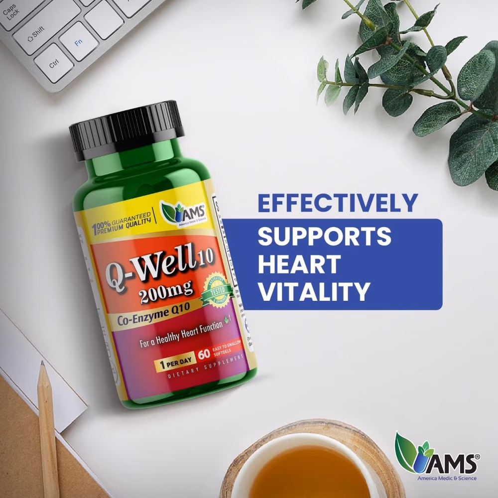 AMS CoQ-10 200mg 60 Softgels 5