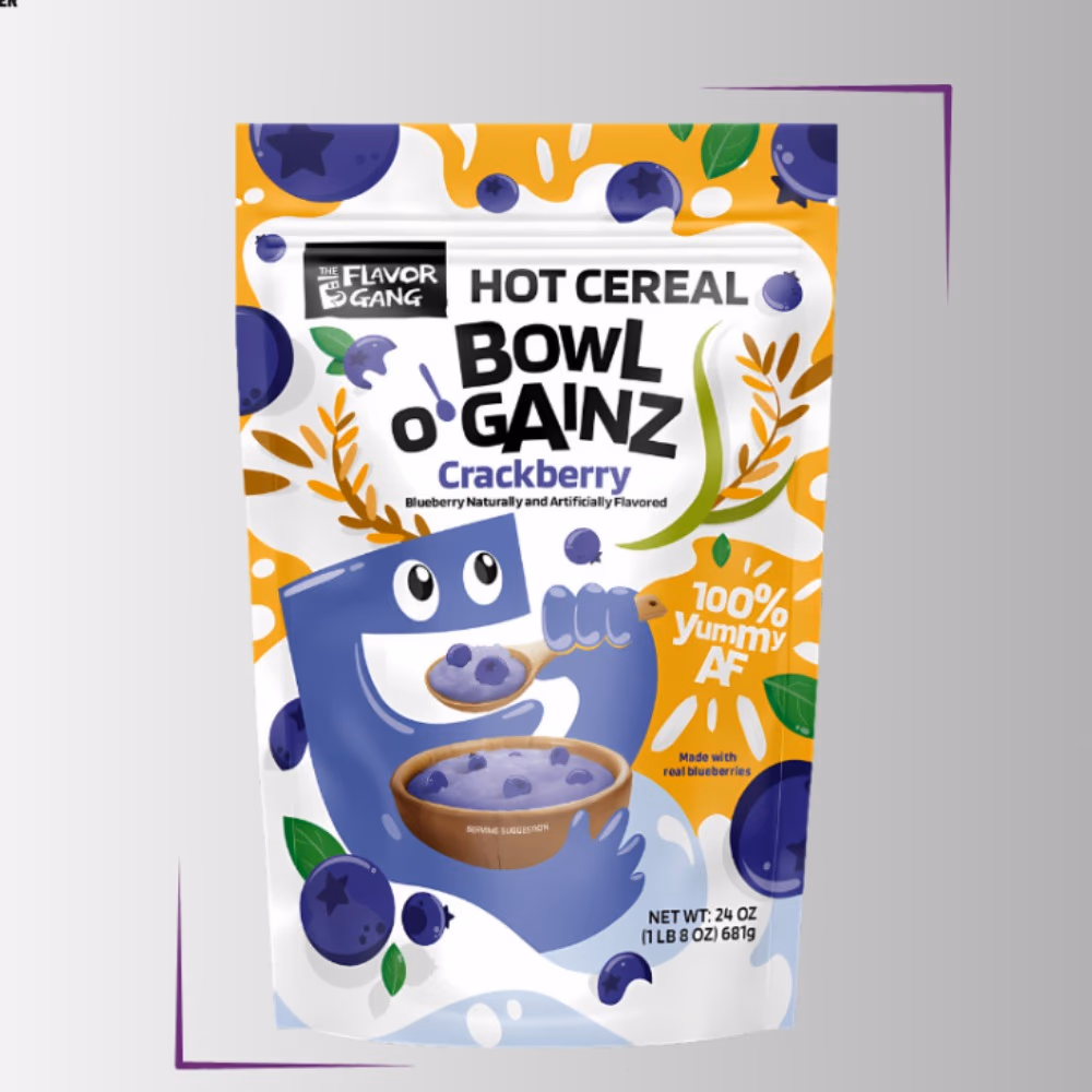 The Flavour Gang Hot Cereal Bowl O'Gainz Crackberry 681g 3