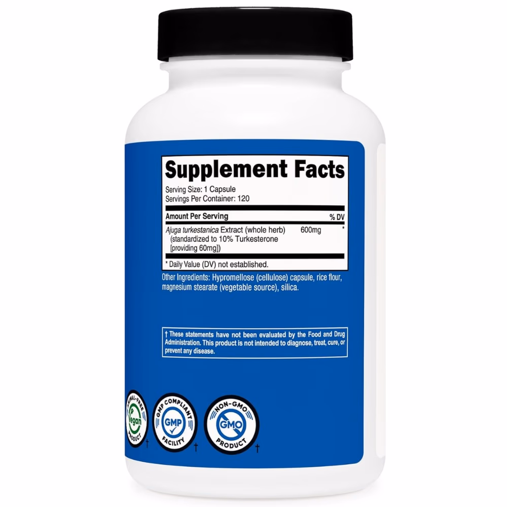 Nutricost Turkesterone 600mg -120 Capsules  4