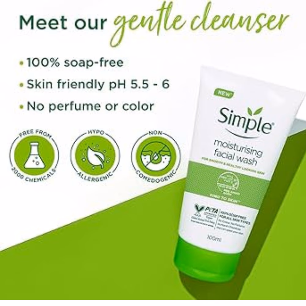 Simple Moisturising Facial Wash 50ML 3