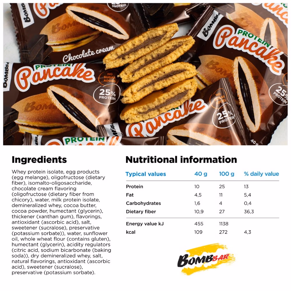 Bombbar Protein Pancake Chocolate Cream 40g 2