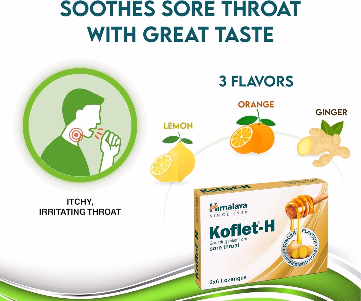 Himalaya Koflet-H Ginger Lozenges 12s 2