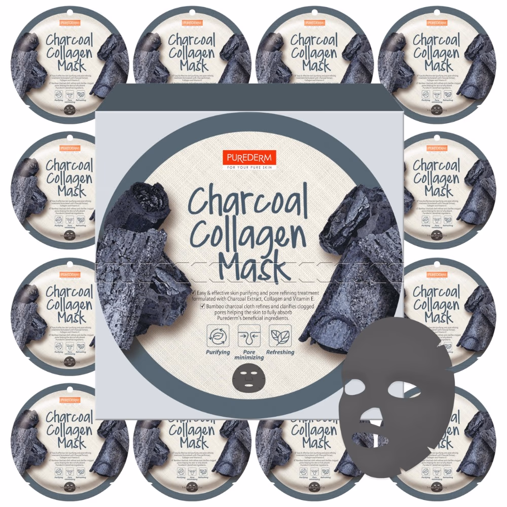 Purederm Charcoal Collagen Mask 18g ADS-813 3