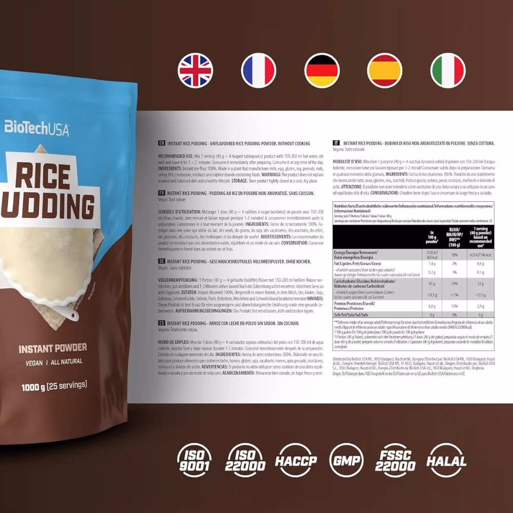 Biotech Rice Pudding Instant Powder 1000g 3