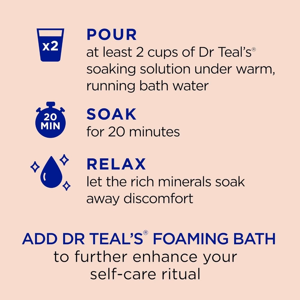 Dr Teal's Epsom Salt Soaking Solution with Oat Milk & Argan Oil, 1.36kg 3