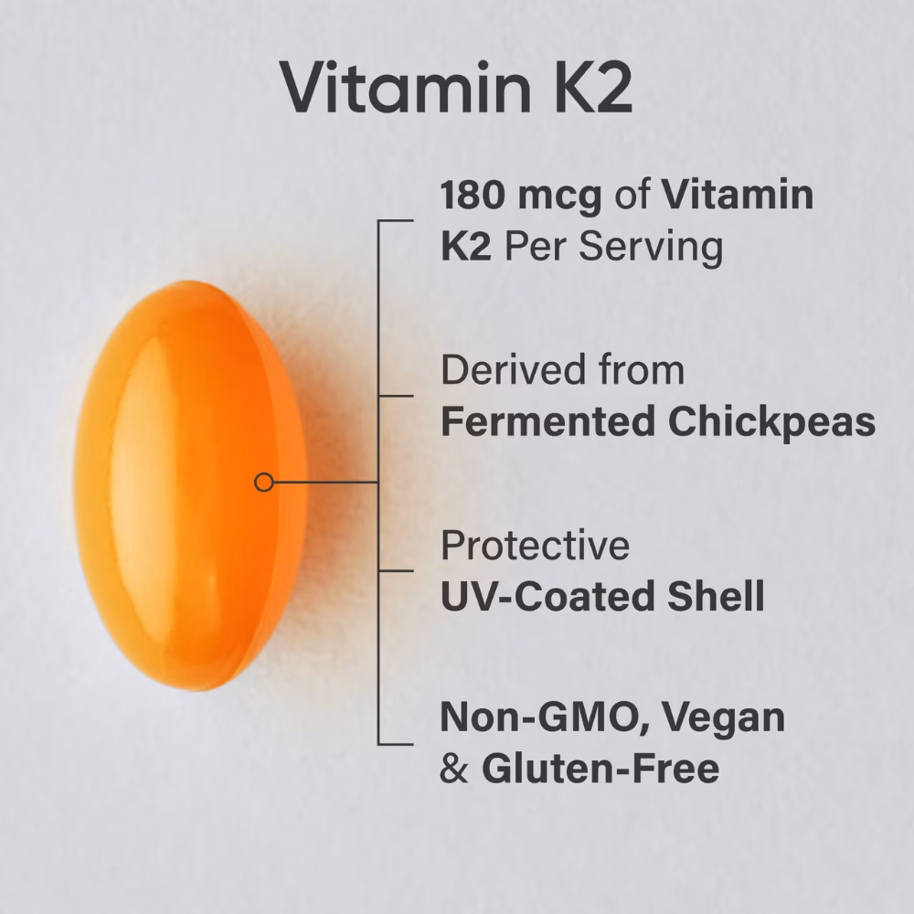 Sports Research Vitamin K2 180mcg-60 Softgels  3
