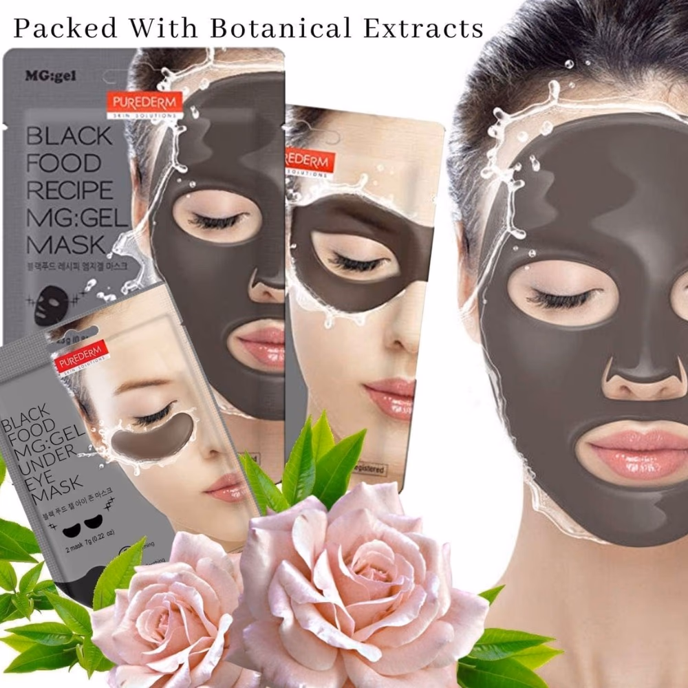 Purederm Black Food Recipe Gel Mask 23g ADS-373 2