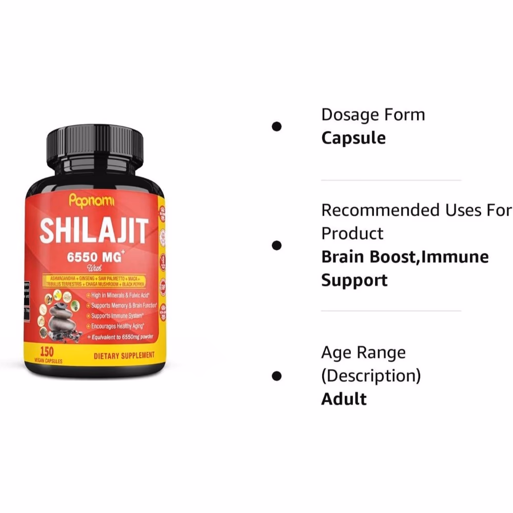 Popnomi Shilajit 6550mg V.Cap 90s 3
