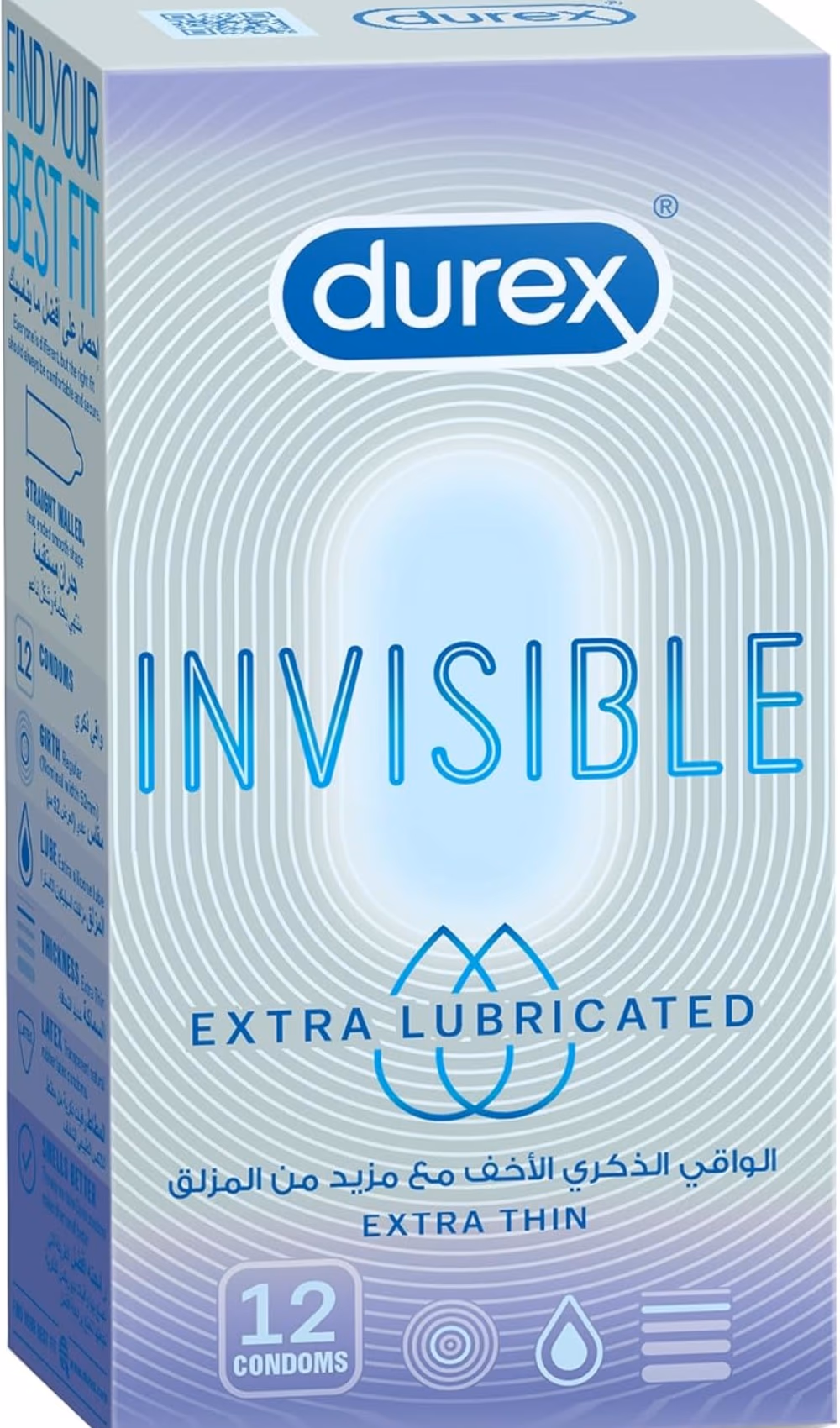 Durex Invisible Extra Lubricated 12S 2