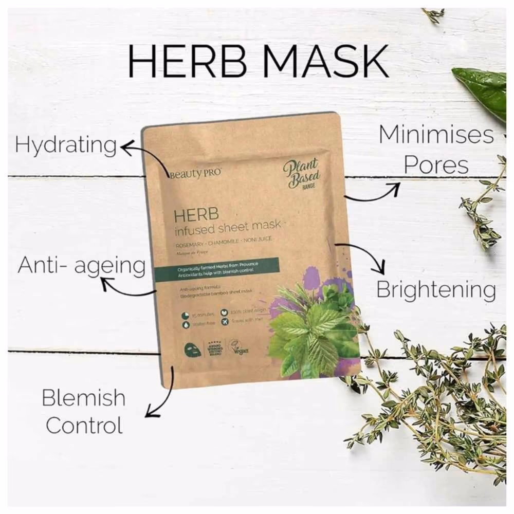 Beauty Pro Herb Infused Sheet Face Mask 22ml 3