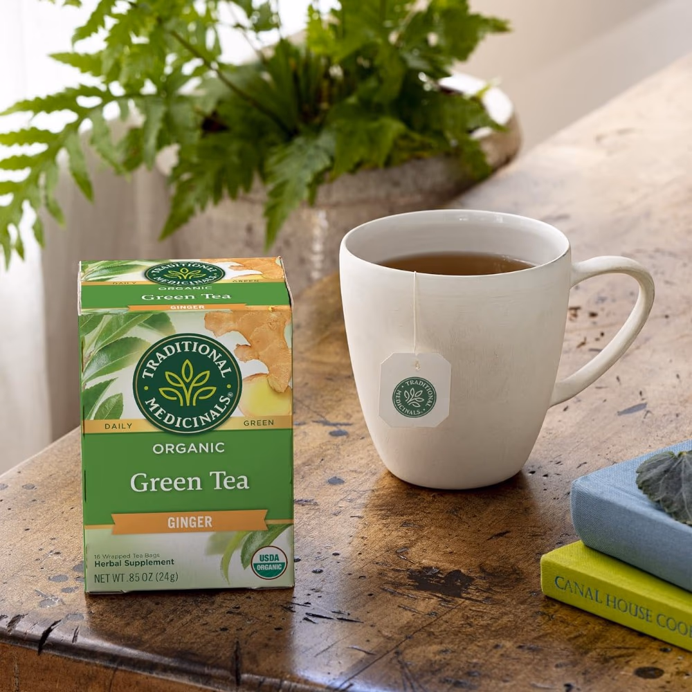 Traditional Organic Green Tea Ginger Tea Bags 16s  5