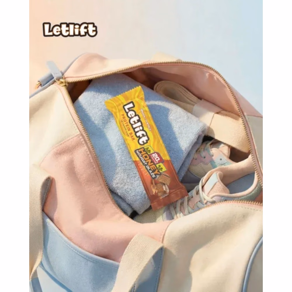 LetLift Protein Bar Salted Honey Nougat Glaze 62g 4